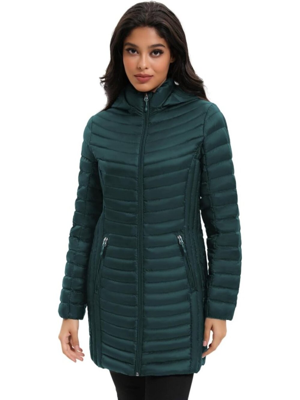 Cozy Lightweight Puffer Jacket with Hood for Women - Stylish Down Coat